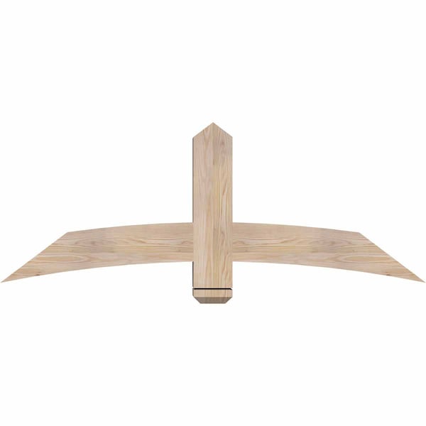 Ekena Millwork Bellingham Smooth Timber Gable Bracket, Douglas Fir, 60"W x 22"H x 5 1/2"D x 5 1/2"F, 9/12 Pitch GBW060X22X0606BEL00SDF - main